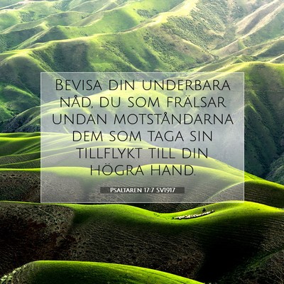 Psaltaren 17:7 SV1917 Bild av bibelvers