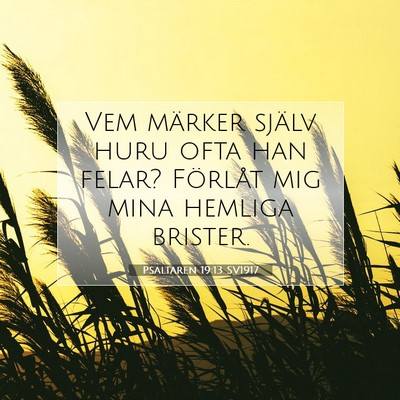 Psaltaren 19:13 Bibelvers Förklarad