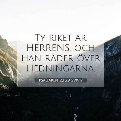 Psaltaren 22:29 Bibelvers Förklarad