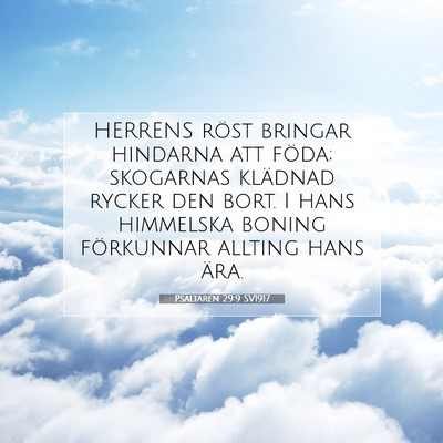 Psaltaren 29:9 SV1917 Bild av bibelvers