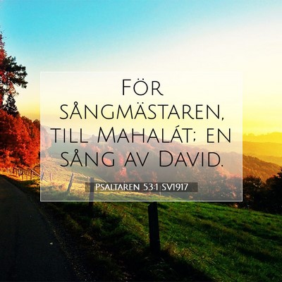Psaltaren 53:1 SV1917 Bild av bibelvers