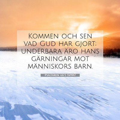 Psaltaren 66:5 Bibelvers Förklarad