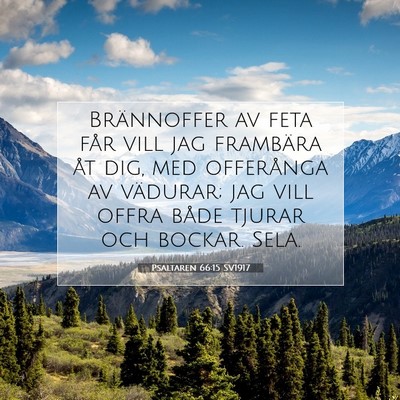 Psaltaren 66:15 Bibelvers Förklarad