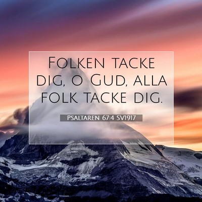 Psaltaren 67:4 SV1917 Bild av bibelvers