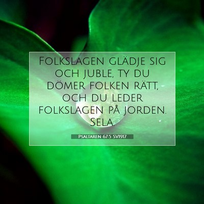 Psaltaren 67:5 SV1917 Bild av bibelvers