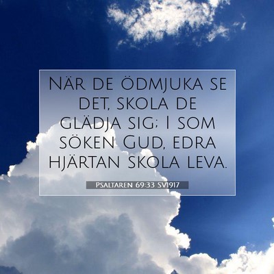Psaltaren 69:33 SV1917 Bild av bibelvers