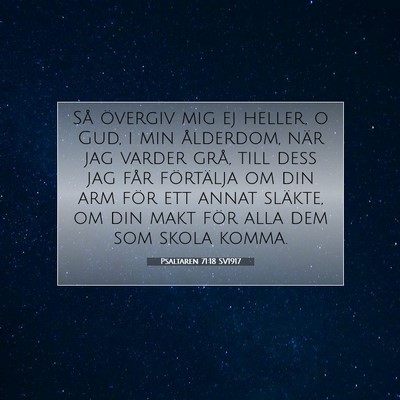 Psaltaren 71:18 SV1917 Bild av bibelvers