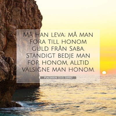 Psaltaren 72:15 Bibelvers Förklarad