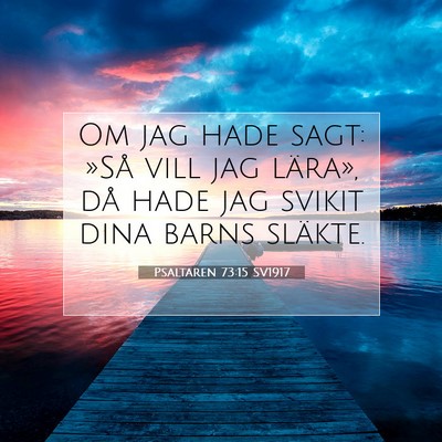 Psaltaren 73:15 Bibelvers Förklarad