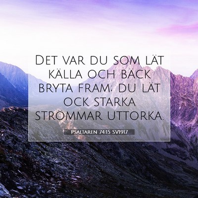 Psaltaren 74:15 Bibelvers Förklarad