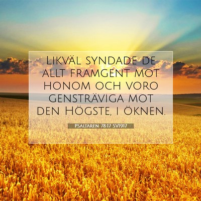 Psaltaren 78:17 Bibelvers Förklarad