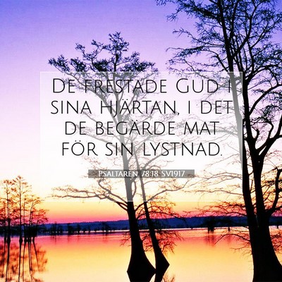 Psaltaren 78:18 Bibelvers Förklarad