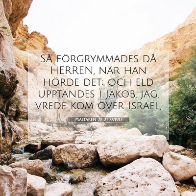 Psaltaren 78:21 Bibelvers Förklarad