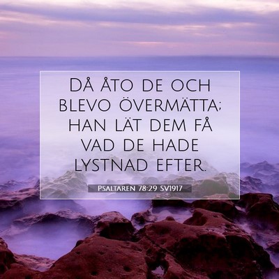 Psaltaren 78:29 Bibelvers Förklarad