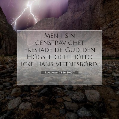 Psaltaren 78:56 Bibelvers Förklarad