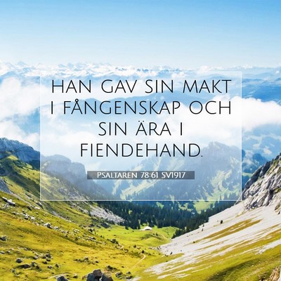 Psaltaren 78:61 Bibelvers Förklarad