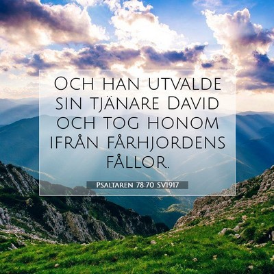 Psaltaren 78:70 SV1917 Bild av bibelvers
