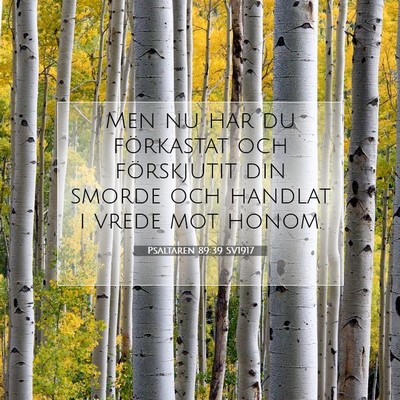 Psaltaren 89:39 Bibelvers Förklarad