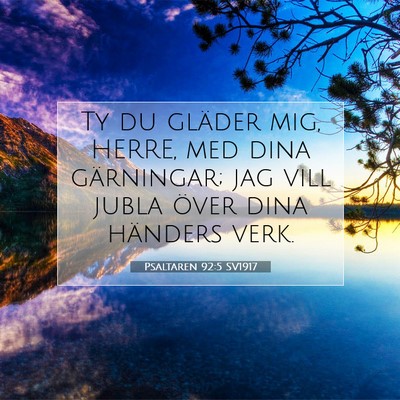 Psaltaren 92:5 Bibelvers Förklarad