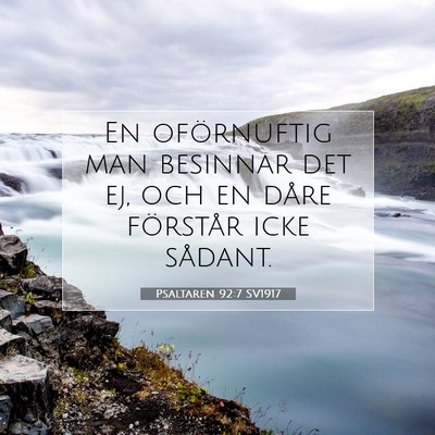 Psaltaren 92:7 Bibelvers Förklarad