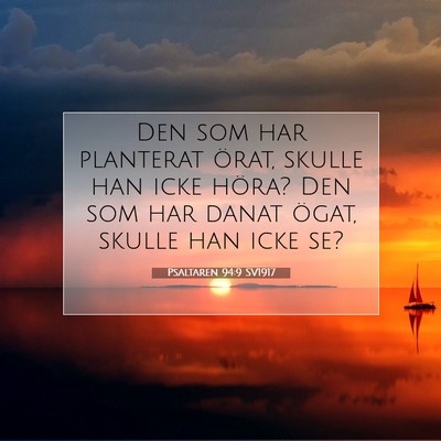 Psaltaren 94:9 Bibelvers Förklarad