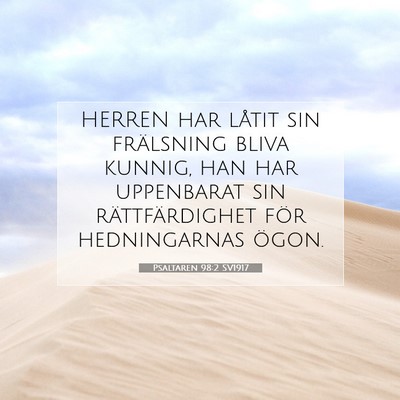 Psaltaren 98:2 SV1917 Bild av bibelvers