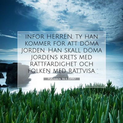 Psaltaren 98:9 Bibelvers Förklarad