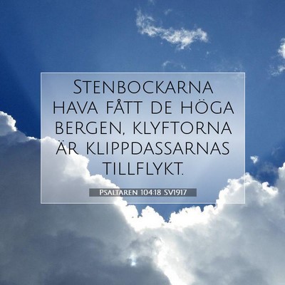 Psaltaren 104:18 Bibelvers Förklarad