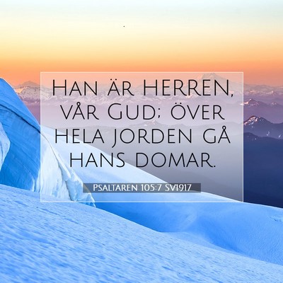 Psaltaren 105:7 Bibelvers Förklarad
