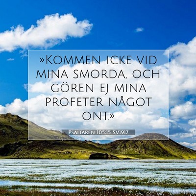 Psaltaren 105:15 Bibelvers Förklarad