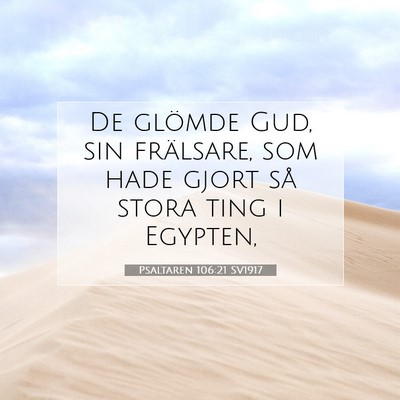 Psaltaren 106:21 Bibelvers Förklarad