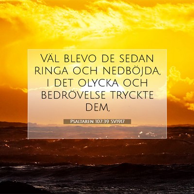 Psaltaren 107:39 Bibelvers Förklarad