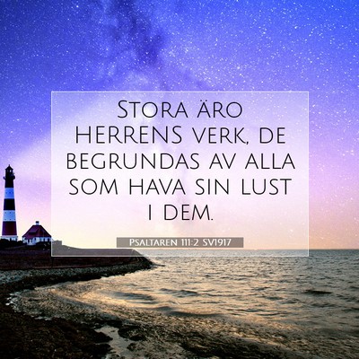 Psaltaren 111:2 SV1917 Bild av bibelvers