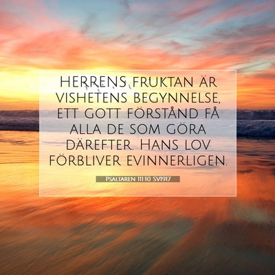 Psaltaren 111:10 SV1917 Bild av bibelvers