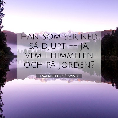 Psaltaren 113:6 Bibelvers Förklarad