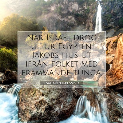 Psaltaren 114:1 Bibelvers Förklarad