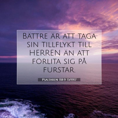 Psaltaren 118:9 Bibelvers Förklarad