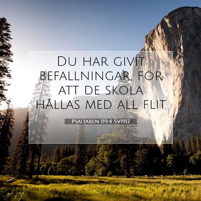 Psaltaren 119:4 Bibelvers Förklarad