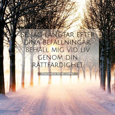 Psaltaren 119:40 SV1917 Bild av bibelvers