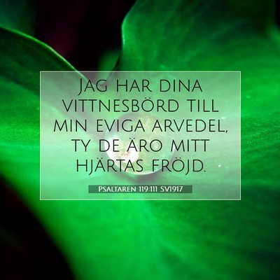 Psaltaren 119:111 SV1917 Bild av bibelvers