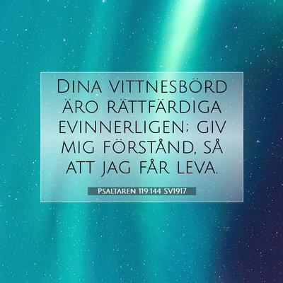 Psaltaren 119:144 Bibelvers Förklarad
