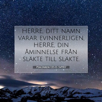 Psaltaren 135:13 Bibelvers Förklarad