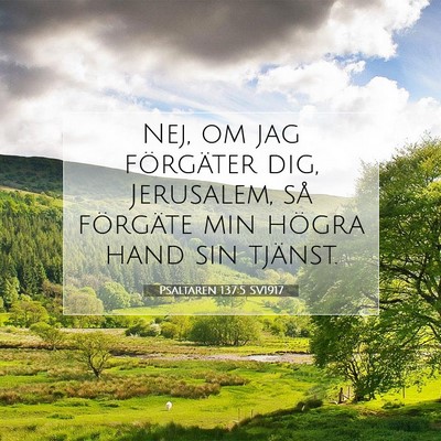Psaltaren 137:5 Bibelvers Förklarad