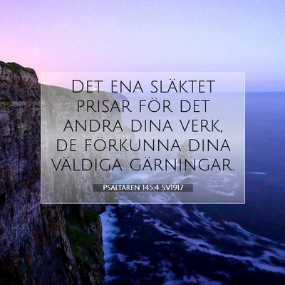 Psaltaren 145:4 Bibelvers Förklarad