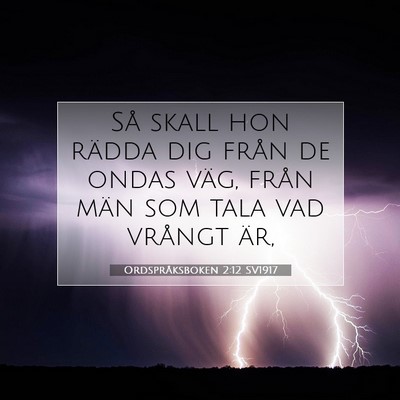 Ordspråksboken 2:12 SV1917 Bild av bibelvers