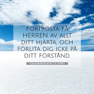 Ordspråksboken 3:5 SV1917 Bild av bibelvers