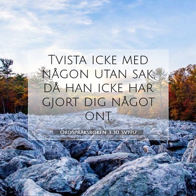 Ordspråksboken 3:30 Bibelvers Förklarad