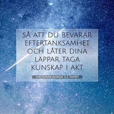 Ordspråksboken 5:2 Bibelvers Förklarad