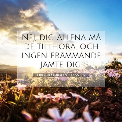 Ordspråksboken 5:17 Bibelvers Förklarad