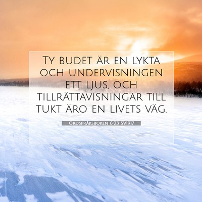 Ordspråksboken 6:23 SV1917 Bild av bibelvers